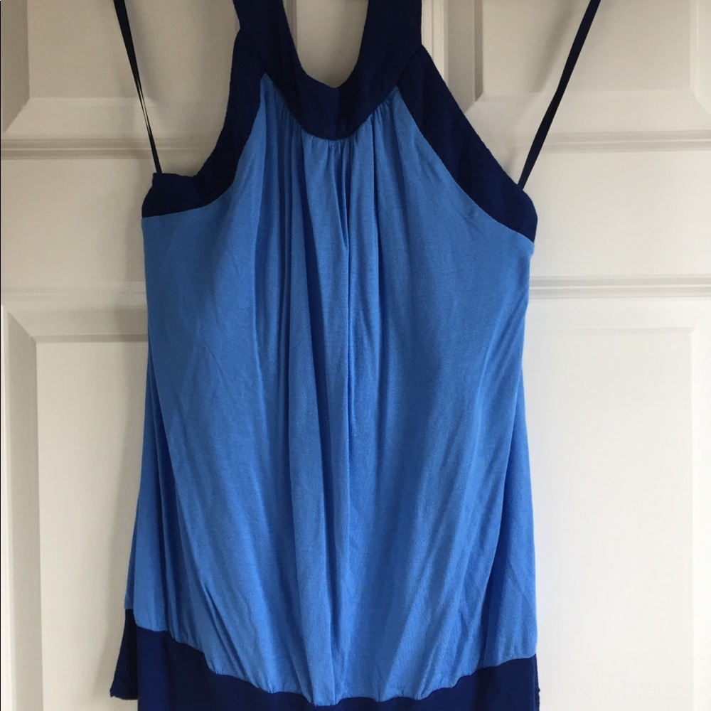 ⏰ NY&C two tone blue halter top
